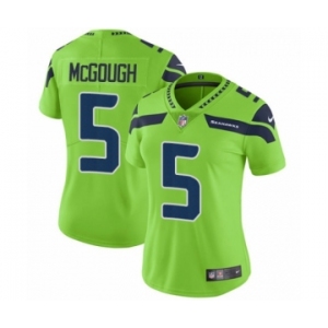 Women's Nike Seattle Seahawks #5 Alex McGough Limited Green Rush Vapor Untouchable NFL Jersey