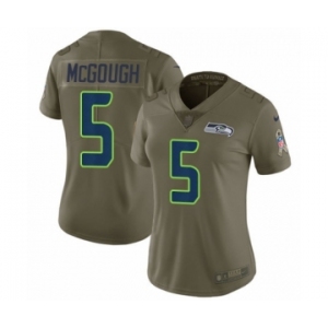 Women's Nike Seattle Seahawks #5 Alex McGough Limited Olive 2017 Salute to Service NFL Jersey