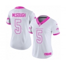 Women's Nike Seattle Seahawks #5 Alex McGough Limited White Pink Rush Fashion NFL Jersey