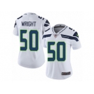 Women's Nike Seattle Seahawks #50 K.J. Wright Vapor Untouchable Limited White NFL Jersey