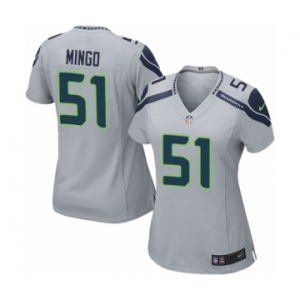 Women's Nike Seattle Seahawks #51 Barkevious Mingo Game Grey Alternate NFL Jersey