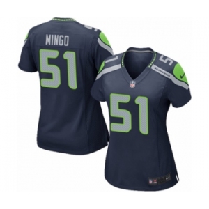 Women's Nike Seattle Seahawks #51 Barkevious Mingo Game Navy Blue Team Color NFL Jersey