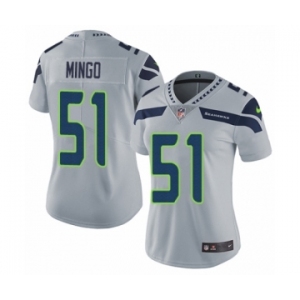 Women's Nike Seattle Seahawks #51 Barkevious Mingo Grey Alternate Vapor Untouchable Elite Player NFL Jersey