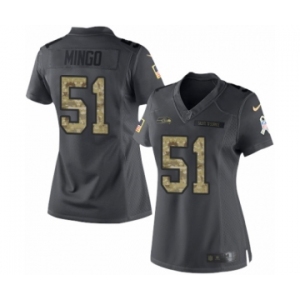 Women's Nike Seattle Seahawks #51 Barkevious Mingo Limited Black 2016 Salute to Service NFL Jersey