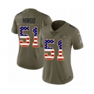 Women's Nike Seattle Seahawks #51 Barkevious Mingo Limited Olive USA Flag 2017 Salute to Service NFL Jersey