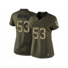 Women's Nike Seattle Seahawks #53 Arthur Brown Limited Green Salute to Service NFL Jersey