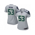 Women's Nike Seattle Seahawks #53 Arthur Brown Limited Grey Alternate NFL Jersey