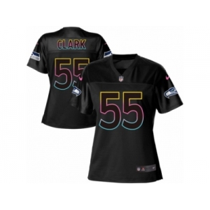 Women's Nike Seattle Seahawks #55 Frank Clark Game Black Team Color NFL Jersey