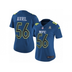 Women's Nike Seattle Seahawks #56 Cliff Avril Limited Blue 2017 Pro Bowl NFL Jersey