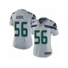 Women's Nike Seattle Seahawks #56 Cliff Avril Vapor Untouchable Limited Grey Alternate NFL Jersey