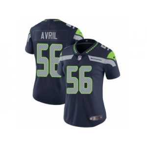 Women's Nike Seattle Seahawks #56 Cliff Avril Vapor Untouchable Limited Steel Blue Team Color NFL Jersey