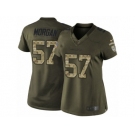 Women's Nike Seattle Seahawks #57 Mike Morgan Limited Green Salute to Service NFL Jersey