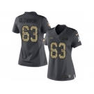 Women's Nike Seattle Seahawks #63 Mark Glowinski Limited Black 2016 Salute to Service NFL Jersey