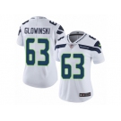 Women's Nike Seattle Seahawks #63 Mark Glowinski Vapor Untouchable Limited White NFL Jersey