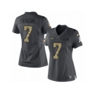 Women's Nike Seattle Seahawks #7 Blair Walsh Limited Black 2016 Salute to Service NFL Jersey