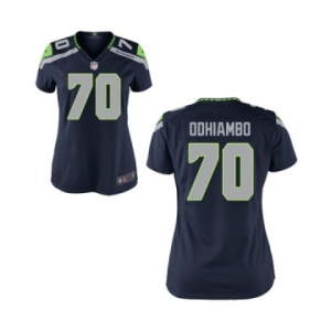 Women's Nike Seattle Seahawks #70 Rees Odhiambo Blue Team Color NFL Jersey