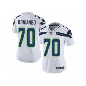 Women's Nike Seattle Seahawks #70 Rees Odhiambo Vapor Untouchable Limited White NFL Jersey