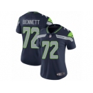 Women's Nike Seattle Seahawks #72 Michael Bennett Vapor Untouchable Limited Steel Blue Team Color NFL Jersey