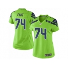 Women's Nike Seattle Seahawks #74 George Fant Limited Green Rush NFL Jersey