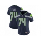 Women's Nike Seattle Seahawks #74 George Fant Vapor Untouchable Limited Steel Blue Team Color NFL Jersey