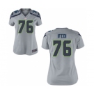 Women's Nike Seattle Seahawks #76 Germain Ifedi Grey NFL Jersey