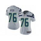 Women's Nike Seattle Seahawks #76 Germain Ifedi Vapor Untouchable Limited Grey Alternate NFL Jersey