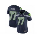 Women's Nike Seattle Seahawks #77 Ahtyba Rubin Vapor Untouchable Limited Steel Blue Team Color NFL Jersey