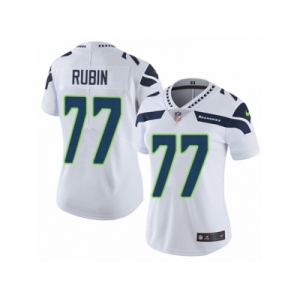 Women's Nike Seattle Seahawks #77 Ahtyba Rubin Vapor Untouchable Limited White NFL Jersey