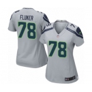 Women's Nike Seattle Seahawks #78 D.J. Fluker Game Grey Alternate NFL Jersey