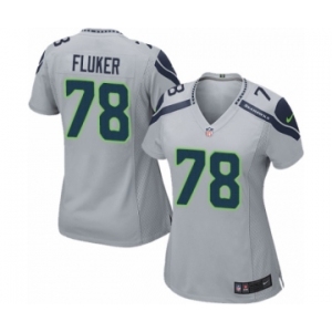 Women's Nike Seattle Seahawks #78 D.J. Fluker Game Grey Alternate NFL Jersey