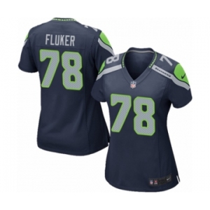 Women's Nike Seattle Seahawks #78 D.J. Fluker Game Navy Blue Team Color NFL Jersey