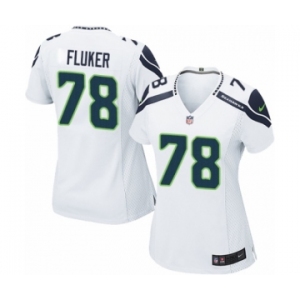 Women's Nike Seattle Seahawks #78 D.J. Fluker Game White NFL Jersey