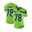 Women's Nike Seattle Seahawks #78 D.J. Fluker Limited Green Rush Vapor Untouchable NFL Jersey