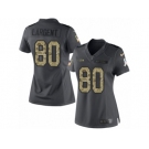 Women's Nike Seattle Seahawks #80 Steve Largent Limited Black 2016 Salute to Service NFL Jersey