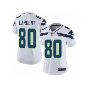 Women's Nike Seattle Seahawks #80 Steve Largent Vapor Untouchable Limited White NFL Jersey