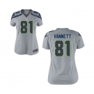 Women's Nike Seattle Seahawks #81 Nick Vannett Grey Alternate NFL Jersey