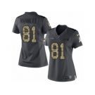 Women's Nike Seattle Seahawks #81 Nick Vannett Limited Black 2016 Salute to Service NFL Jersey