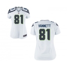 Women's Nike Seattle Seahawks #81 Nick Vannett White NFL Jersey