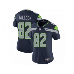 Women's Nike Seattle Seahawks #82 Luke Willson Vapor Untouchable Limited Steel Blue Team Color NFL Jersey