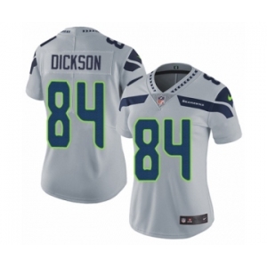 Women's Nike Seattle Seahawks #84 Ed Dickson Grey Alternate Vapor Untouchable Limited Player NFL Jersey