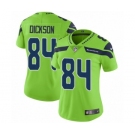 Women's Nike Seattle Seahawks #84 Ed Dickson Limited Green Rush Vapor Untouchable NFL Jersey