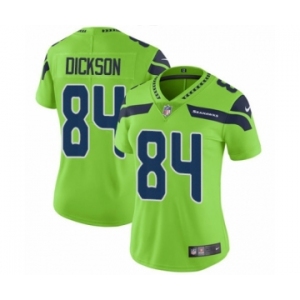 Women's Nike Seattle Seahawks #84 Ed Dickson Limited Green Rush Vapor Untouchable NFL Jersey