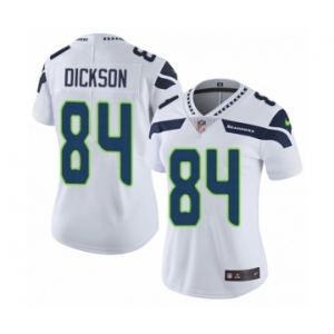 Women's Nike Seattle Seahawks #84 Ed Dickson White Vapor Untouchable Limited Player NFL Jersey