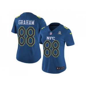 Women's Nike Seattle Seahawks #88 Jimmy Graham Navy Stitched NFL Limited NFC 2017 Pro Bowl Jersey