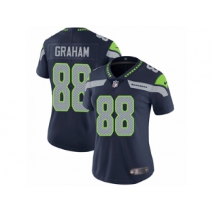 Women's Nike Seattle Seahawks #88 Jimmy Graham Vapor Untouchable Limited Steel Blue Team Color NFL Jersey