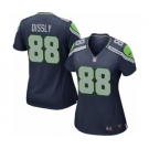 Women's Nike Seattle Seahawks #88 Will Dissly Game Navy Blue Team Color NFL Jersey