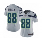 Women's Nike Seattle Seahawks #88 Will Dissly Grey Alternate Vapor Untouchable Limited Player NFL Jersey