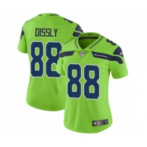 Women's Nike Seattle Seahawks #88 Will Dissly Limited Green Rush Vapor Untouchable NFL Jersey