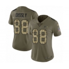 Women's Nike Seattle Seahawks #88 Will Dissly Limited Olive Camo 2017 Salute to Service NFL Jersey