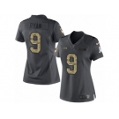 Women's Nike Seattle Seahawks #9 Jon Ryan Limited Black 2016 Salute to Service NFL Jersey